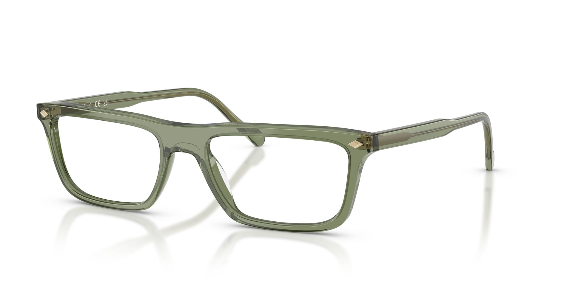 Vogue VO5686 Unisex Transparent Green Acetate Eyeglasses, 55mm