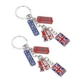 thumbnail image 4 of GOOHOCHY 2 llaveros de recuerdo del Reino Unido para viajes y vacaciones. Llavero con la bandera británica. Llavero de Londres para llaves de coche y accesorios para bolsos., 4 of 7