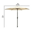 thumbnail image 5 of 91 Inch Dale Metal Backyard Patio Umbrella with Polyester Canopy, Cream- Saltoro Sherpi, 5 of 5