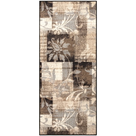 Impressions Ala Floral Patchwork Contemporary Non-Slip Area Rug Runner