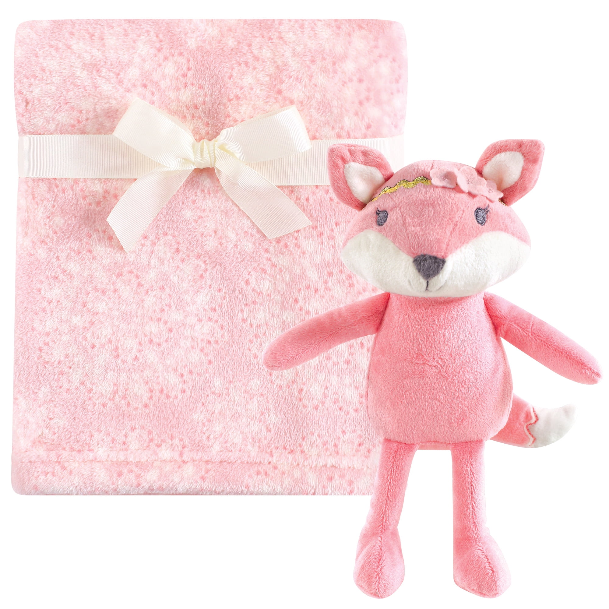 Boy Fox Hudson Baby Plush Blanket with Plush Toy Set