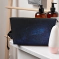 thumbnail image 7 of Black Starry Sky Purse Organizer Handbags Totes Leather Zipper Printing Bag For Women Travel Toiletry Bag, 7 of 7