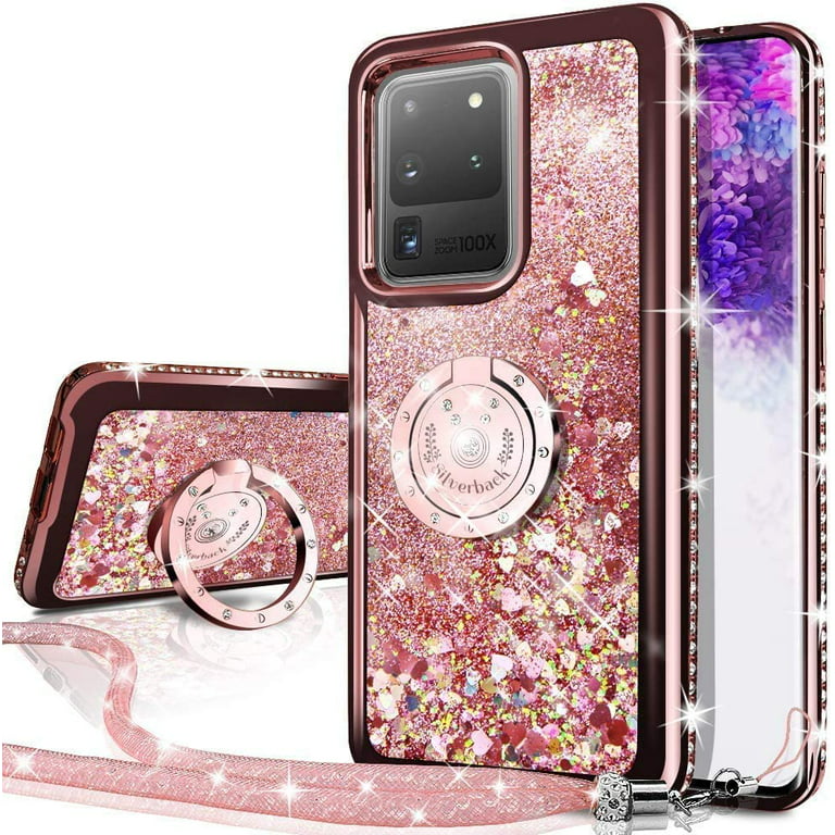 Glitter Bling Case Diamond Ring Cover For Samsung S23 S22 Ultra S21+ S20  Note 20