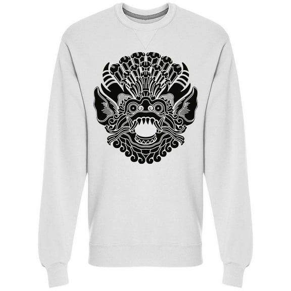 Balinese God Mask Sweatshirt Men -Image by Shutterstock, Male XX-Large