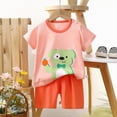 thumbnail image 2 of UAYOTSE Toddler Baby Boys Girls Soft Sleepwear Short Sleeve T-Shirt & Shorts Set Casual Jammies Loungewear for Spring Summer Daily Outfit,Sizes 4-5 Years, 2 of 4