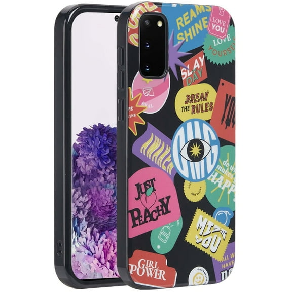 For Samsung Galaxy S20 Case, Fashion Layer Design Slim IMD TPU Protective, Shockproof Hybrid Stylish Durable Hard PC Phone Cover (Fashion Rebel)