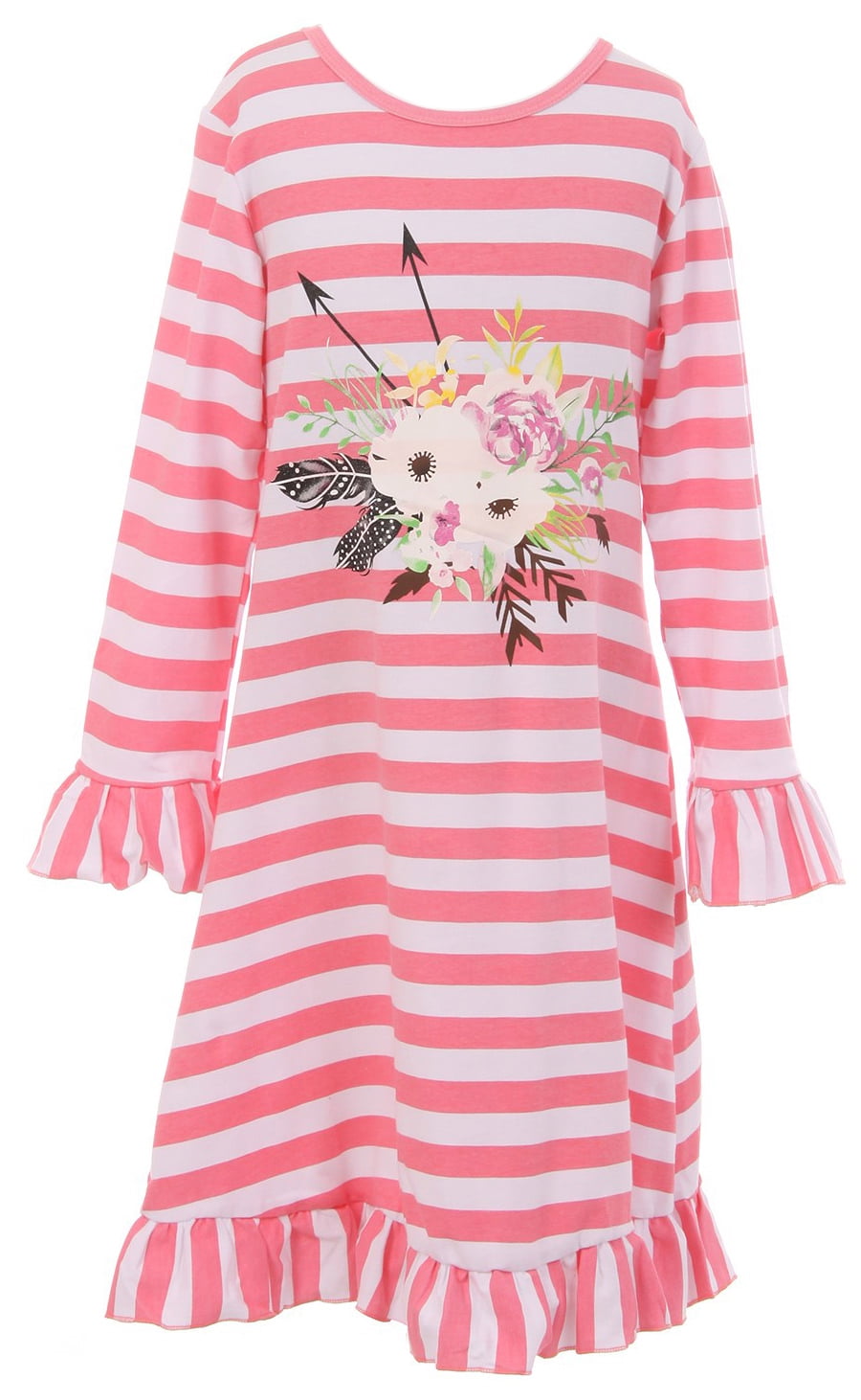 BluNight Collection Little Girl Dress Kids Rainbow Pocket Stars Birthday Flower Girl Dress 2T-8 
