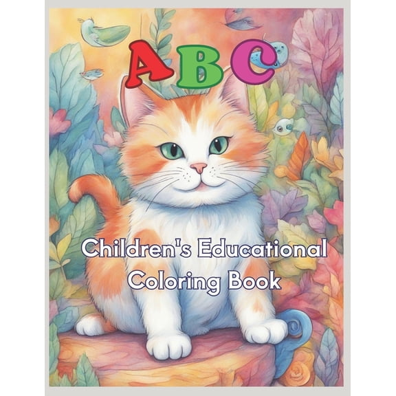 ABC: Children's Educational Coloring Book, (Paperback)