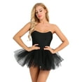 thumbnail image 2 of ZDHoor Women's Swan Lake Camisole Ballet Dance Dress Sequined Flower Tutu Ballerina Costume Leotard Black-A M, 2 of 7