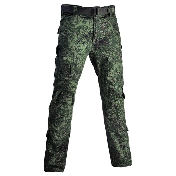 Puntoco Pantalones casuales largos para hombre Pantalones casuales de camuflaje con bolsillos cargo de secado rápido Pantalones tácticos largos para hombre