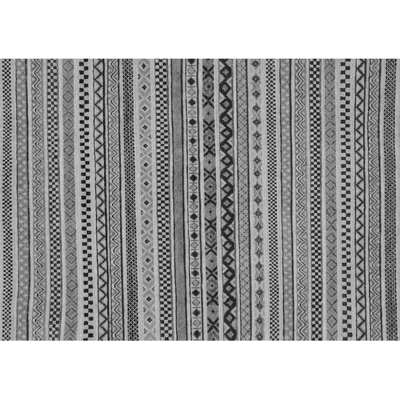 Ahgly Company Indoor Rectangle Abstract Gray Modern Area Rugs, 4' x 6'
