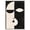 Silver Frame, variant on Divided Self I Canvas Modern Face Abstract by Art Remedy, Gallery Wrapped, 10 x 15