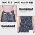 thumbnail image 6 of Pioneer Flower Floral Print Pattern Apron for Women and Men, Cotton Linen Waterproof with Pockets, Adjustable, 33x27 Inch for Kitchen, Gardening, BBQ, Salon, 6 of 6