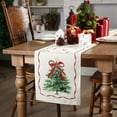 thumbnail image 5 of Christmas Table Runner 13 x 72 Inch Bow Christmas Tree Table Decor Farmhouse Winter Xmas Decorative Runner for Kitchen Dinning Indoor Outdoor Dinner Party Decor(Red Bow), 5 of 6