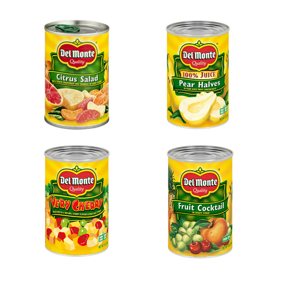 Del Monte Fruit Burst Variety – 8 Cans of Juicy Goodness – Real Fruit, Real Flavor