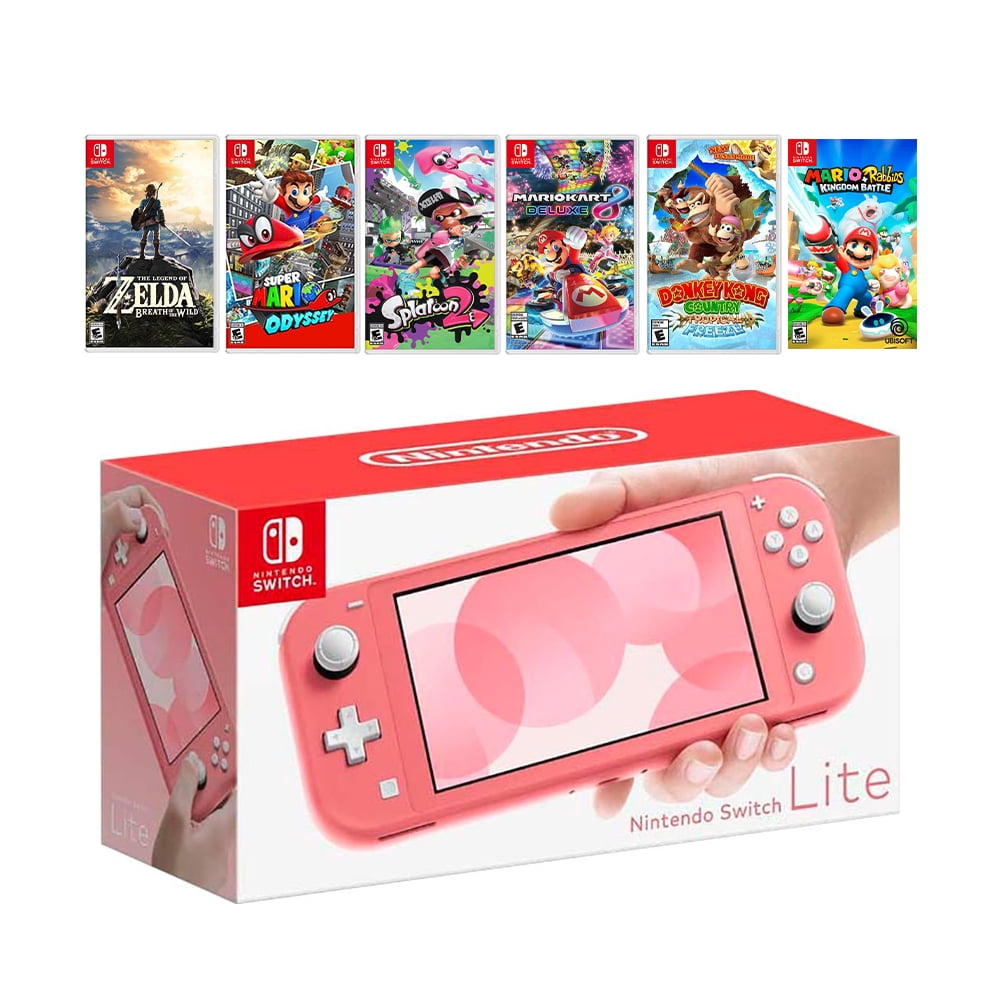 New Nintendo Switch Lite Coral Console Bundle with Australia