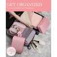 thumbnail image 2 of HOTOR Packing Cubes, 6-Piece Travel Luggage Organizer Set with Zipper Closure, Lightweight Waterproof Bags, Pink, 2 of 6