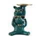 thumbnail image 4 of Figuras abstractas de animales de resina, estatuas de cachorros, bandeja de almacenamiento, entrada, llave, refrigerio Verde, 4 of 4