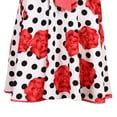 thumbnail image 7 of Little Girls Red Roses Black Polka Dot Flower Party Dress 5, 7 of 7