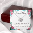 thumbnail image 3 of Dear Mom Necklace, Mother Necklace, Mom Gift, Mother's Day Gift, Mother's Day Necklace, Mother Daughter Gift, - Love Knot Necklace - Message Card & Gift Box, 3 of 5