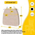 thumbnail image 2 of Juego de 4 cojines para silla AAAAAcessories en forma de D, 2 cm de grosor, color beige, 2 of 9