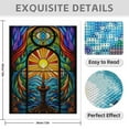 thumbnail image 3 of Diamond Art Kit for Adults, Stained Glass Candle Ocean Sunset Diamond Painting for Adults Beginners, DIY Diamond Art Painting Kits, 5D Diamond Painting Crafts for Home Decor 12x16 Frameless, 3 of 7