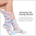 thumbnail image 4 of Basico Lightweight Slouchy socks for women | Blue Tie Dye Slouch Socks for Girls | Scrunch Socks | (3PK, Shoe Size 5-9 1/2), 4 of 5