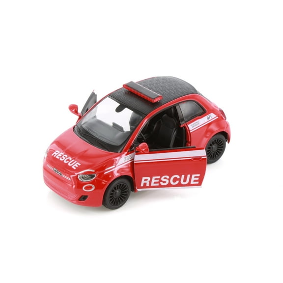 Fiat 500e Rescue Edition, Red - Kinsmart 5440DPR - 1/28 Scale Diecast Model Car
