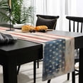 thumbnail image 4 of American Flag Cotton Linen Small Table Runner 13 x 36 inch Rustic Star Stripes USA Flag Retro Non-slip Rectangular Dining Table Decor for Wedding Party Holiday Dinner, 4 of 8