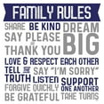 thumbnail image 2 of Reed, Tara 20x20 White Modern Wood Framed Museum Art Print Titled - Family Rules II blue gray, 2 of 4