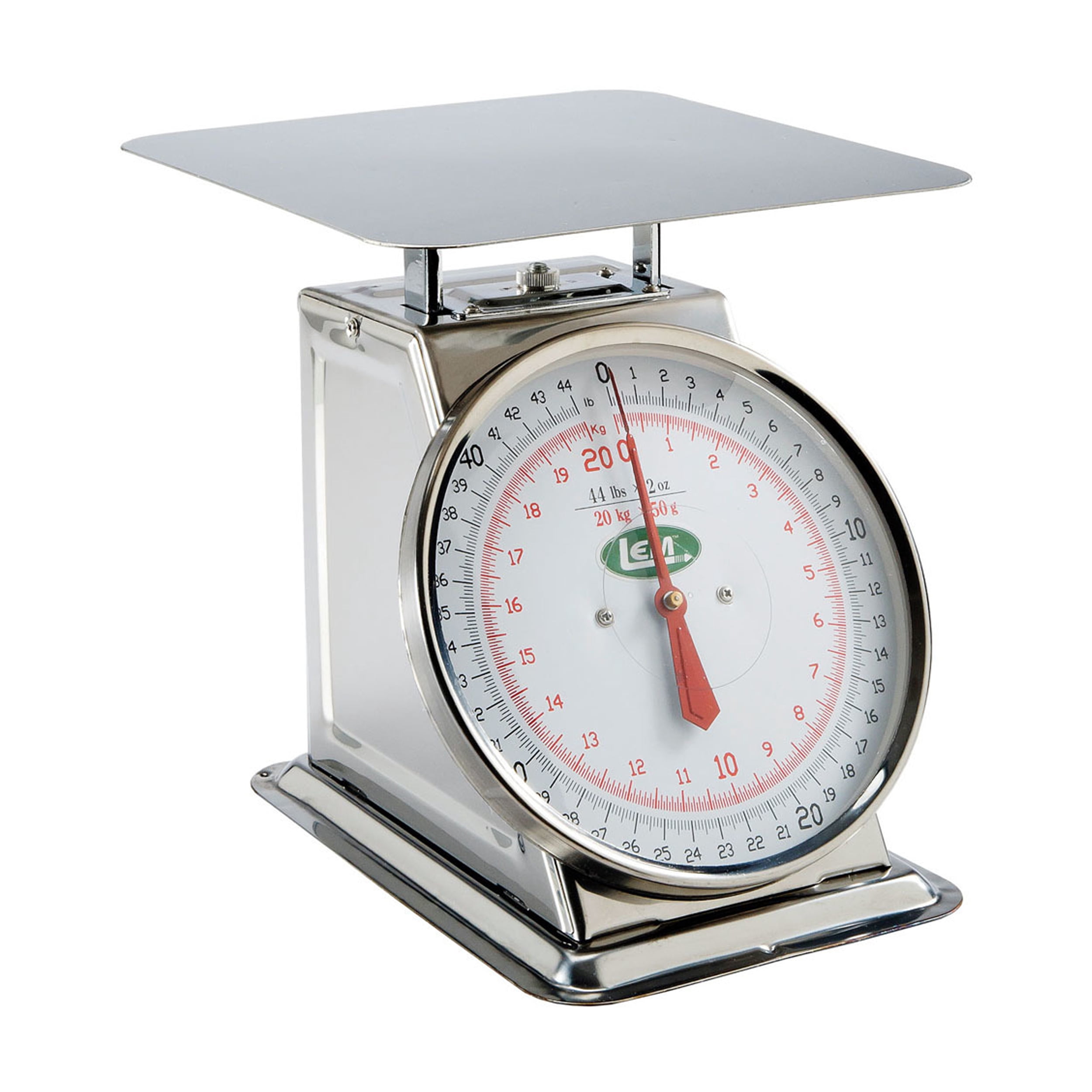 LEM Products 44 lb Stainless Steel Mechanical Kitchen Scale, 8" Dial