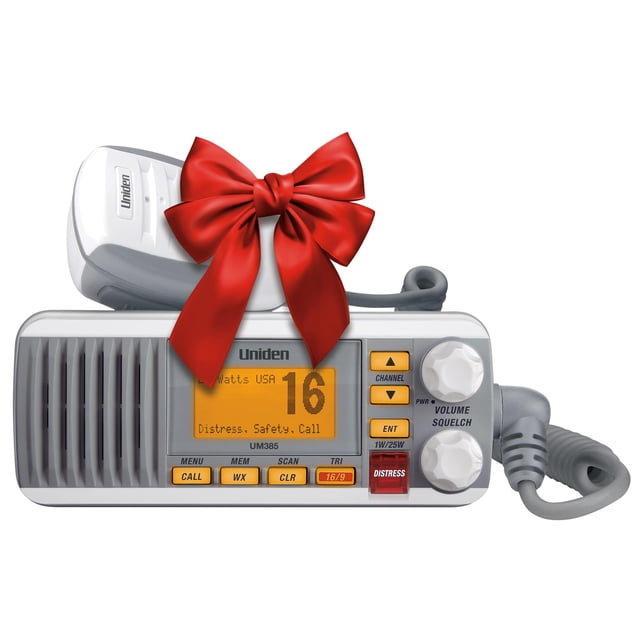 Radio VHF marina Uniden UM385 25 W de montaje fijo a prueba de agua