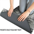 thumbnail image 3 of Gray Highland Cow Group Pattern Hot Yoga Mat Towel Non Slip for Hot Yoga - Quick-Drying Yoga Mat Cover with 4 Corner Pockets with Travel Bag - Hot Yoga Towel Non Slip 74"x26", 3 of 6