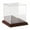 Hardwood Base (Mirrored), variant on Plymor Clear Acrylic Display Case with Hardwood Base (Mirror Back), 4" x 4" x 4"