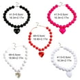 thumbnail image 3 of Sturdy Alloy Heart Necklace Fashionable Beaded Neck Chain Heart Necklace A Thoughtful Gift For Lover, 3 of 9