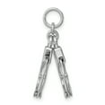 thumbnail image 2 of Sterling Silver Rhodium-platedPolished Movable Handcuffs Charm, 2 of 3