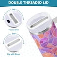thumbnail image 5 of 40 oz Insulated Stainless Steel Tumbler Double Wall Stainless Steel Tumbler with 2-Way Drinking Small Colors Shapes, 5 of 9