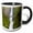 Black/White, variant on 3drose, Usa, Oregon, Columbia Gorge, Multnomah Falls Cascades from High Above., 11oz Two-tone Black Mug