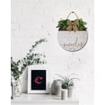 thumbnail image 3 of Eveokoki Out Of Difficulties Grow Miracles Sign Farmhouse Wood Sign Front Porch Decor Rustic Wooden Sign Wall Decor Hanging Wooden Decorations with Bow-Knot for Home Porch Wall Door, 11 x 11 Inch, 3 of 5