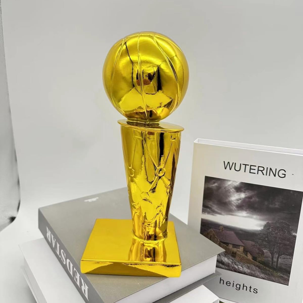 11.8inch/30cm Replica Basketball Champion Larry O'Brien Trophy, Golden State Crafts Souvenir Plated Award Model Cup Fans Gift,1,1,Resin
