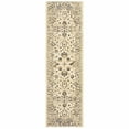 thumbnail image 1 of homeroots home decor 388181 2’ x 8’ Ivory and Gold Distressed Indoor Runner Rug, 1 of 1