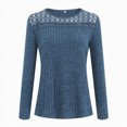 thumbnail image 6 of Towmus Womens Lace Long Sleeve Shirts Fall Tops Fashion Dressy Casual Lightweight Sweaters Mesh Clothes Trendy Fall Outfits, 6 of 9