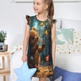 thumbnail image 4 of Balery Cute Butterfly Bear Camisón de princesa para niñas, pijama de algodón con mangas abullonadas, suave y bonito.-X-Large, 4 of 6