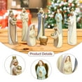 thumbnail image 6 of CoudarTitie Nativity Set Craft Religious Table Centerpiece Indoor Christmas Decoration Resin Color, 6 of 9