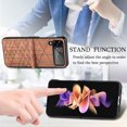 thumbnail image 5 of TECH CIRCLE Case for Samsung Galaxy Z Flip 4 Stylish Leather Pattern Anti-Scratch Non-Slip Support Wireless Charging Shockproof Case For Samsung Galaxy Z Flip 4,Brown, 5 of 8