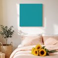 thumbnail image 4 of Canvas Wall Art, Teal Framed Canvas Prints for Bathroom Desk, Turquoise Pure Teal Small Gallery Wrapped Wall Decor for Home Office, Gifts, 8"x8" Ship Next Day, 4 of 9