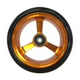 thumbnail image 1 of RIANTWHEEL , 5 X 1.4 Pouces, Roues en PU, Roulettes de Fauteuil Roulant, Jante en Aluminium, une Paire (Or), 1 of 4