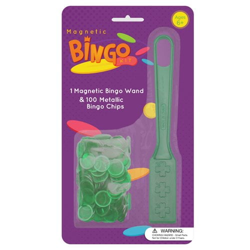 Royal Bingo Supplies Magnetic Bingo Wand with 100 Metallic Bingo Chips 