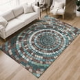 thumbnail image 6 of Addison Rugs Mayfield Premium Machine Washable Transitional Geometric Teal Rectangle Rug, 10' x 14', 6 of 6