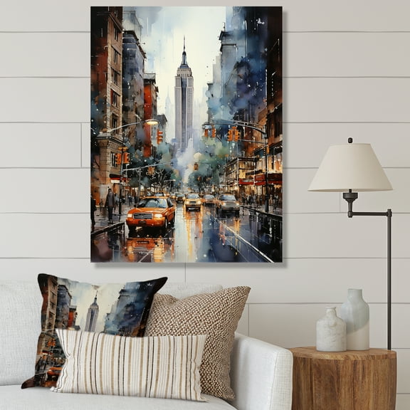 Designart "New York City The City That Never Sleeps II" Cityscapes Canvas Print
